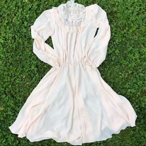 Vintage sheer and lace dress